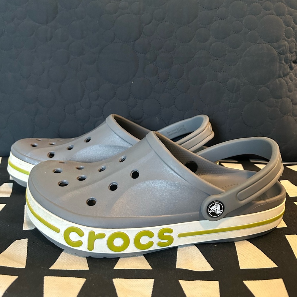 Gray Crocs Clogs Size Mens 8/Womans 10